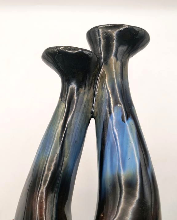 Wazon-świecznik - ceramika krakowska, lata 60-te