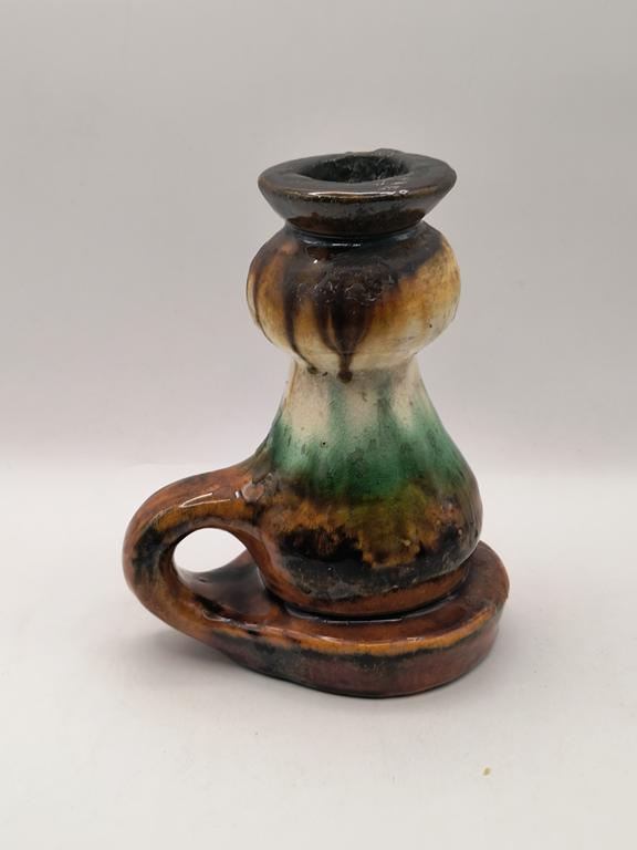 Świecznik kaganek ceramiczny