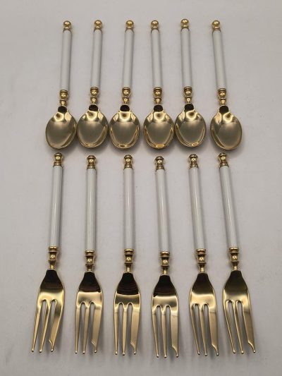 Zestaw - widelczyki i łyżeczki deserowe - MARTIAN, Japonia