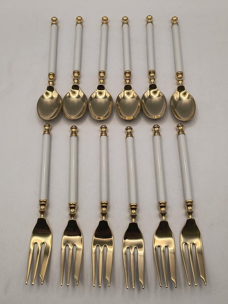 Zestaw - widelczyki i łyżeczki deserowe - MARTIAN, Japonia