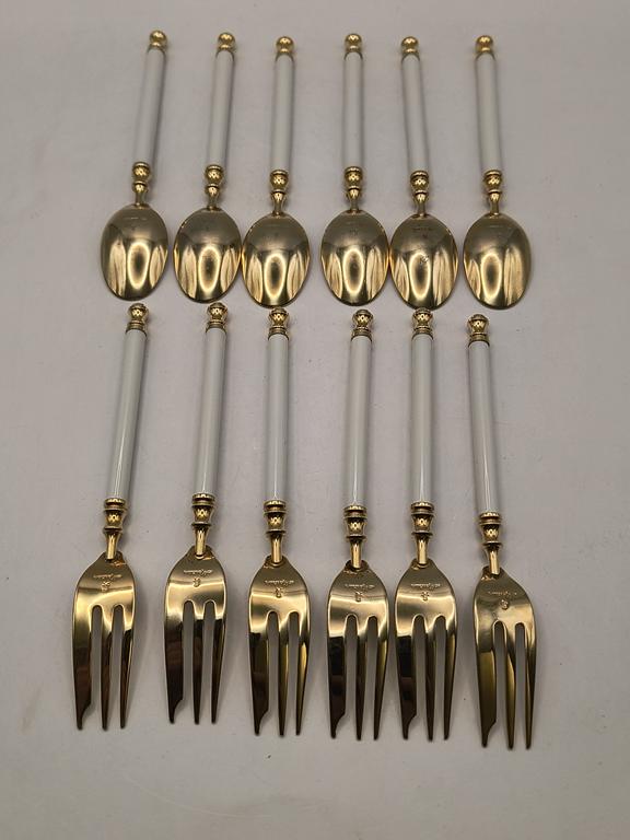 Zestaw - widelczyki i łyżeczki deserowe - MARTIAN, Japonia