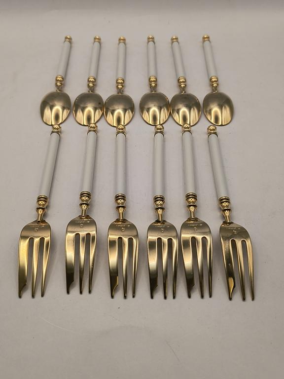 Zestaw - widelczyki i łyżeczki deserowe - MARTIAN, Japonia