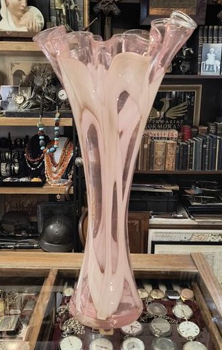 Wazon szklany różowy KROSNO - wyprzedaż