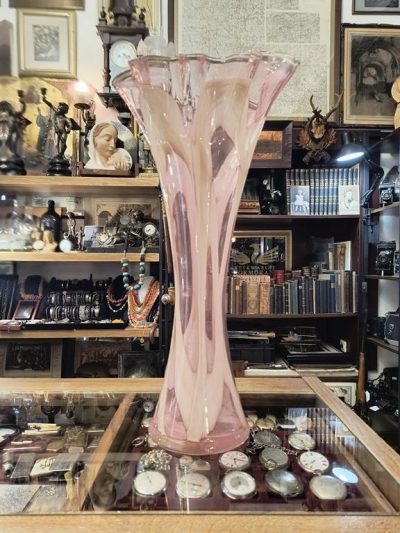 Wazon szklany różowy KROSNO - wyprzedaż