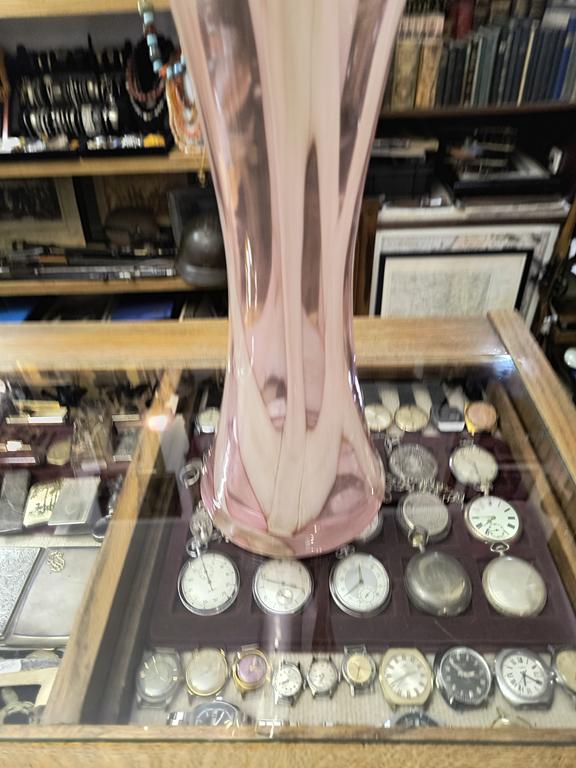 Wazon szklany różowy KROSNO - wyprzedaż