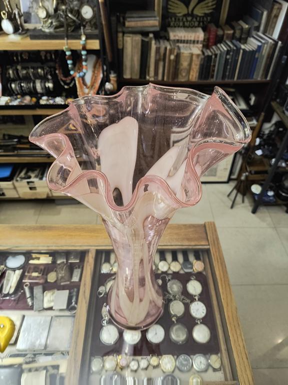 Wazon szklany różowy KROSNO - wyprzedaż