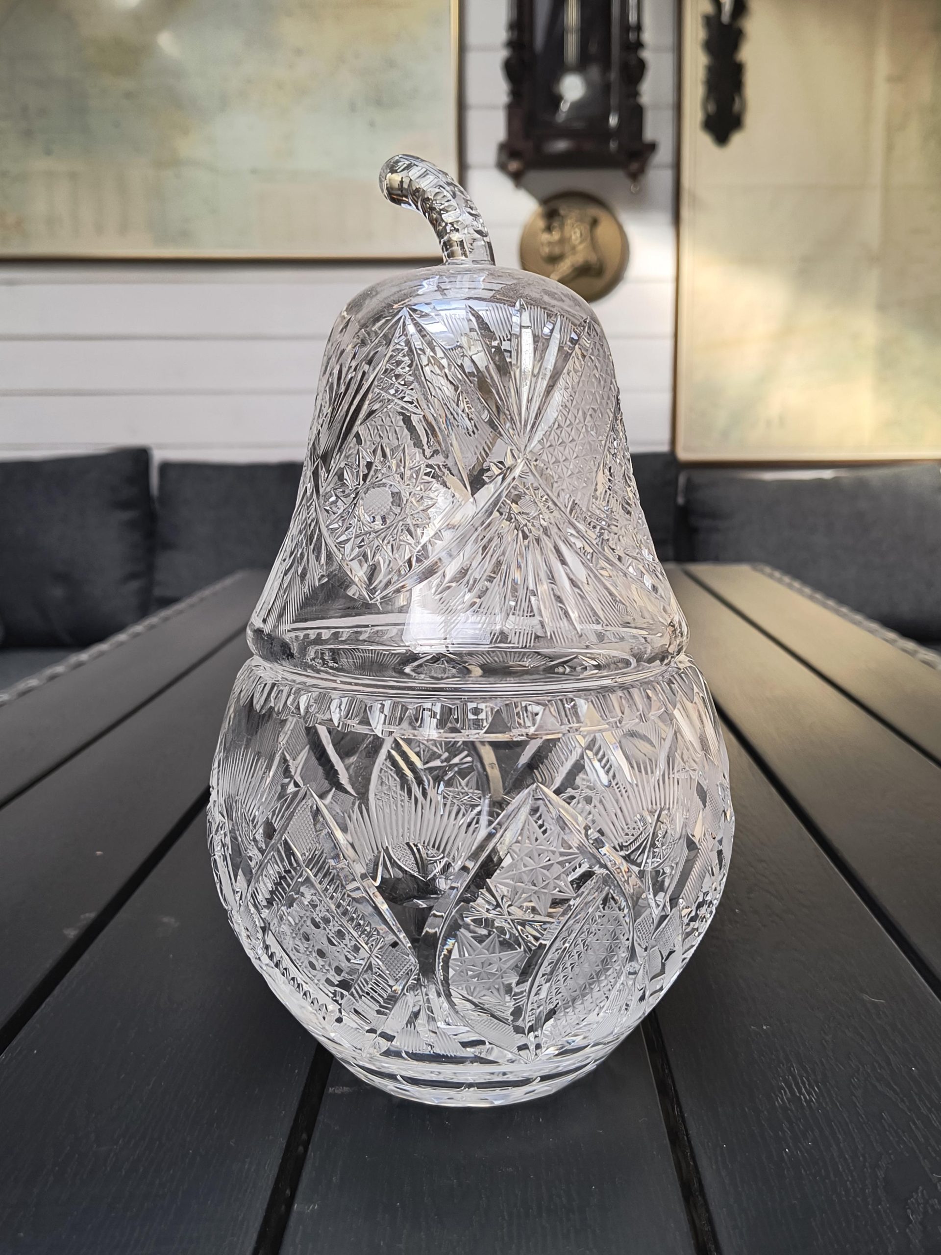 Pojemnik kryształowy - gruszka