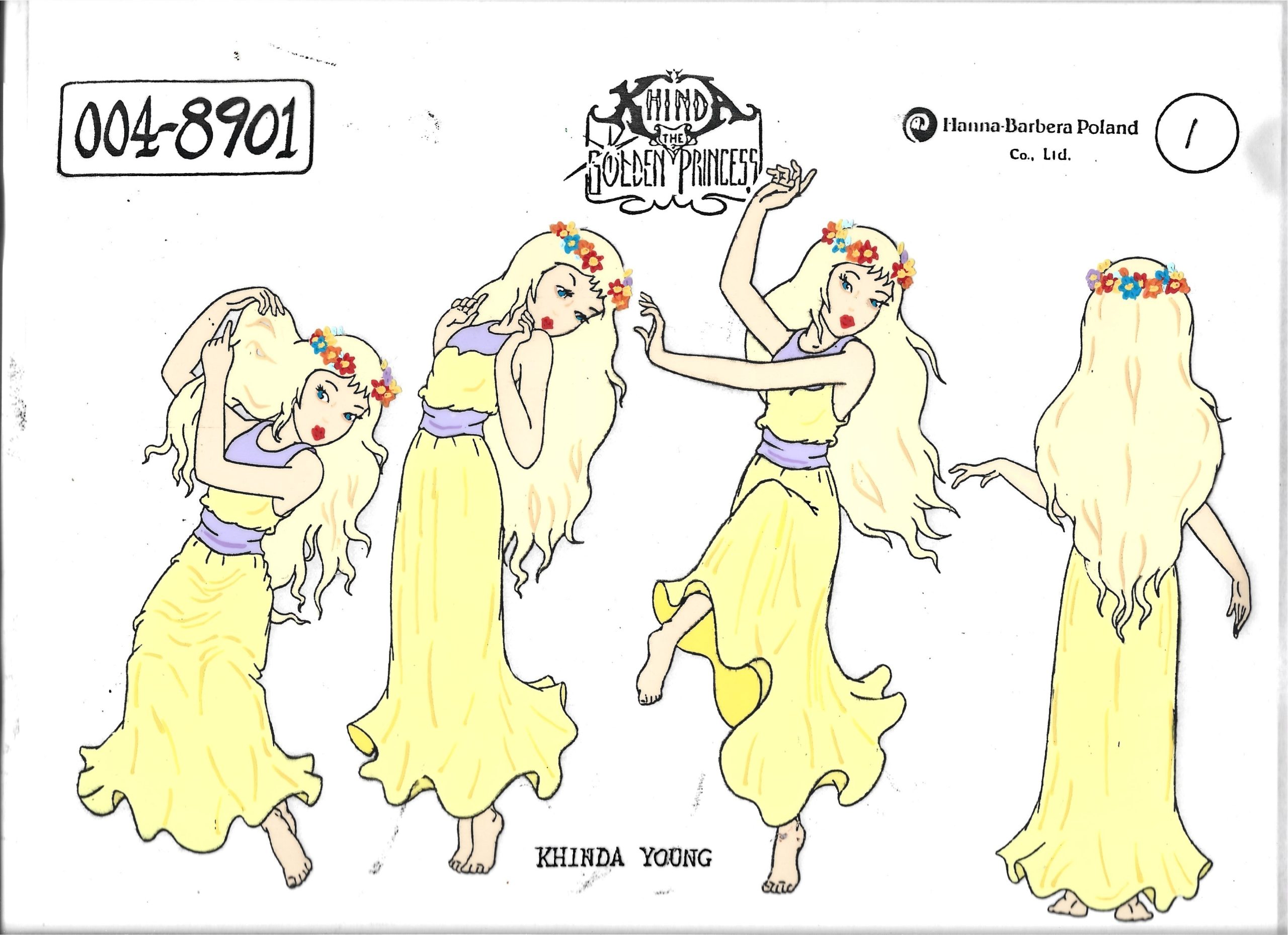 Folia animacyjna z bajki "KHINDA The Golden Princess"-KHINDA YOUNG  – "KHINDA-Złota Księżniczka"-MŁODA KHINDA