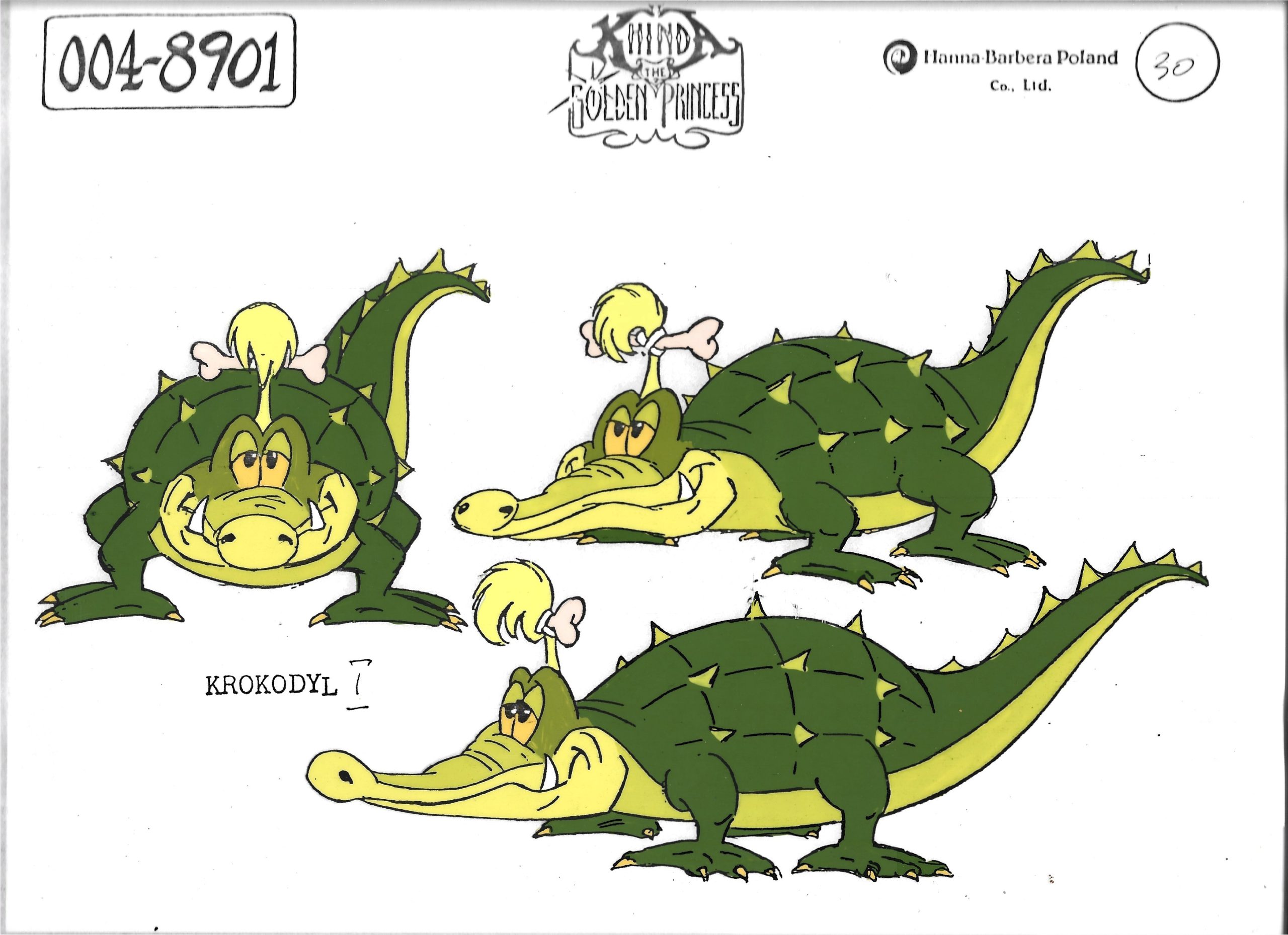 Folia animacyjna z bajki „KHINDA The Golden Princess” – „KHINDA-Złota Księżniczka”- KROKODYL