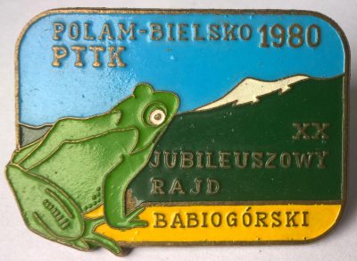 Odznaka turystyczna - XX Jubileuszowy Rajd Babiogórski, POLAM-BIELSKO 1980 PTTK