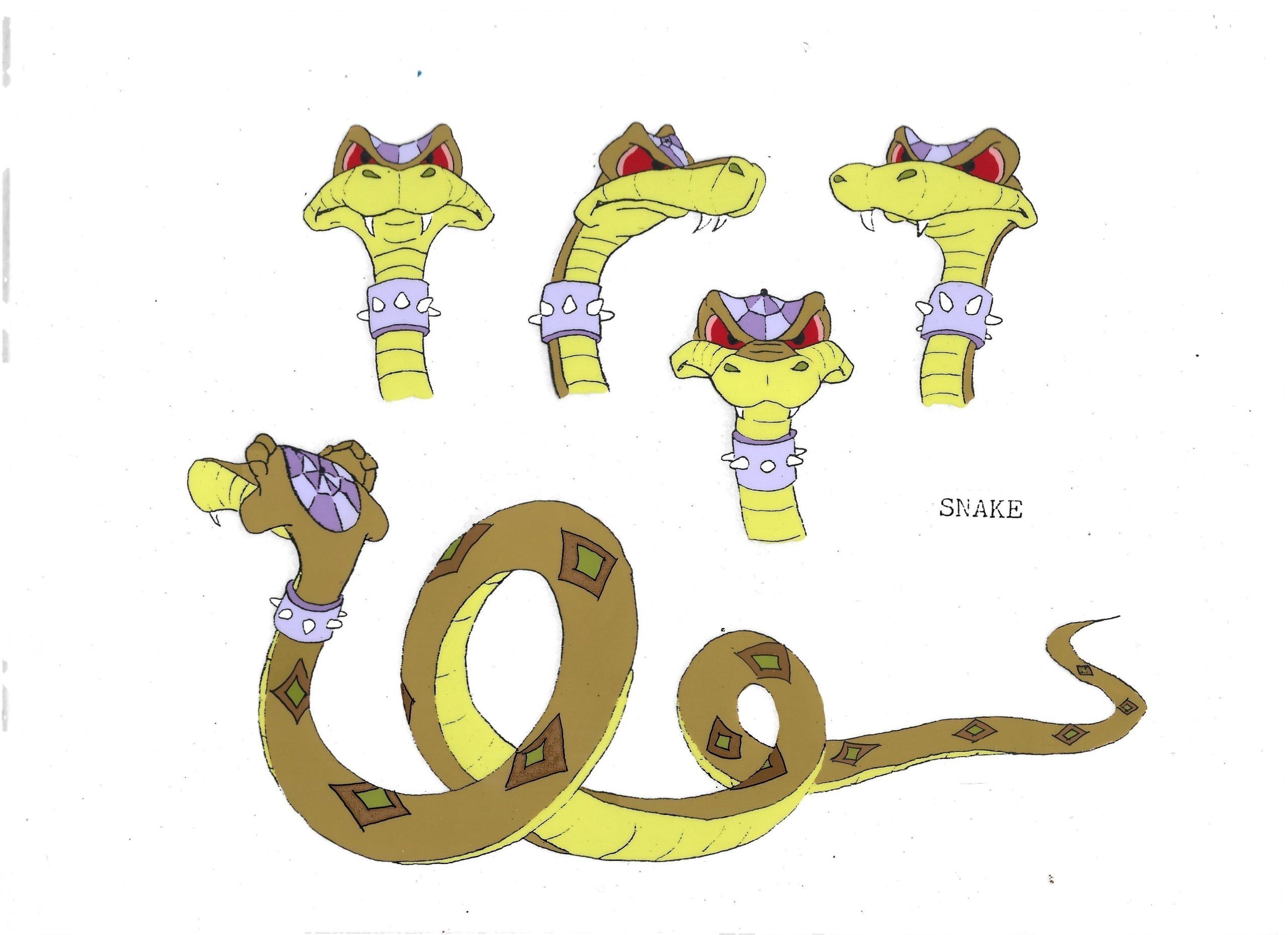 Folia animacyjna z bajki „KHINDA The Golden Princess”-SNAKE – „KHINDA-Złota Księżniczka”-WĄŻ