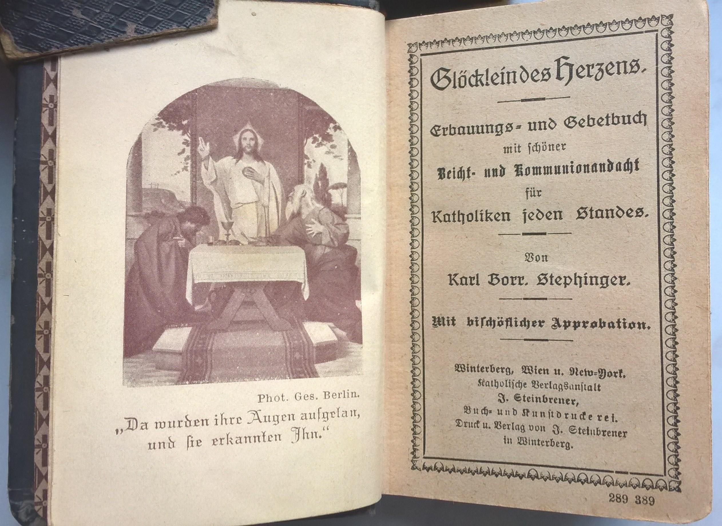 Stara książeczka modlitewna w języku niemieckim