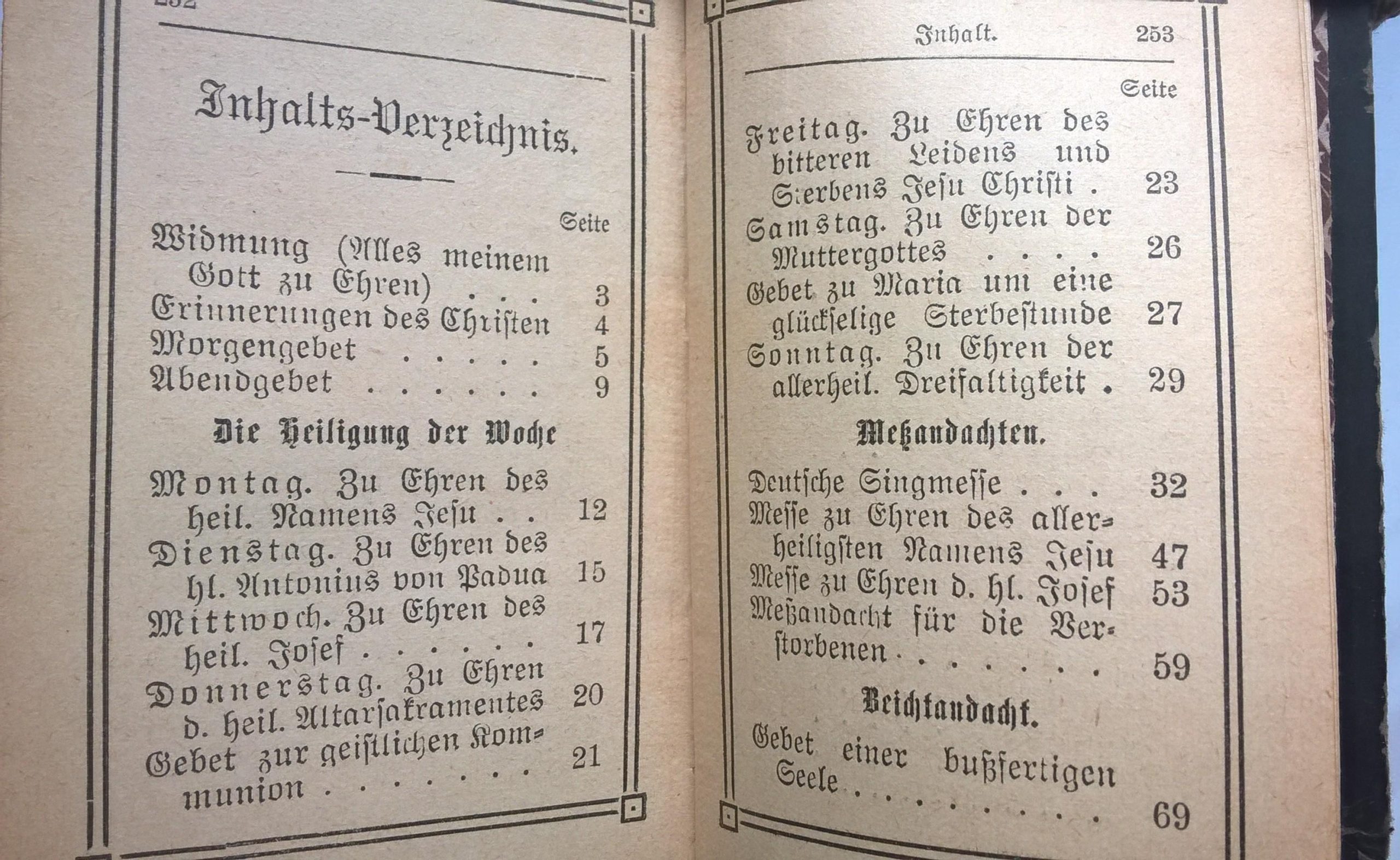 Stara książeczka modlitewna w języku niemieckim