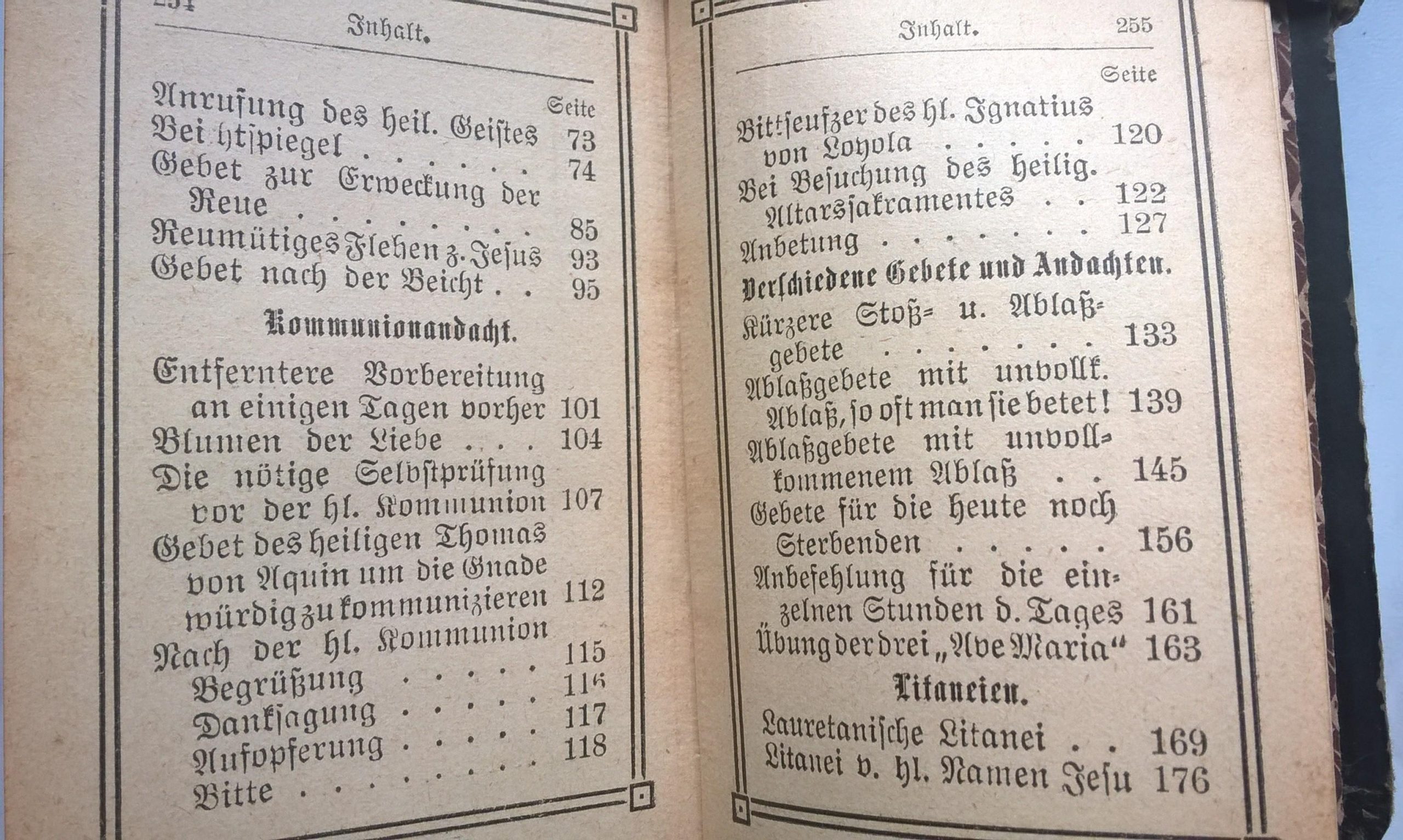 Stara książeczka modlitewna w języku niemieckim