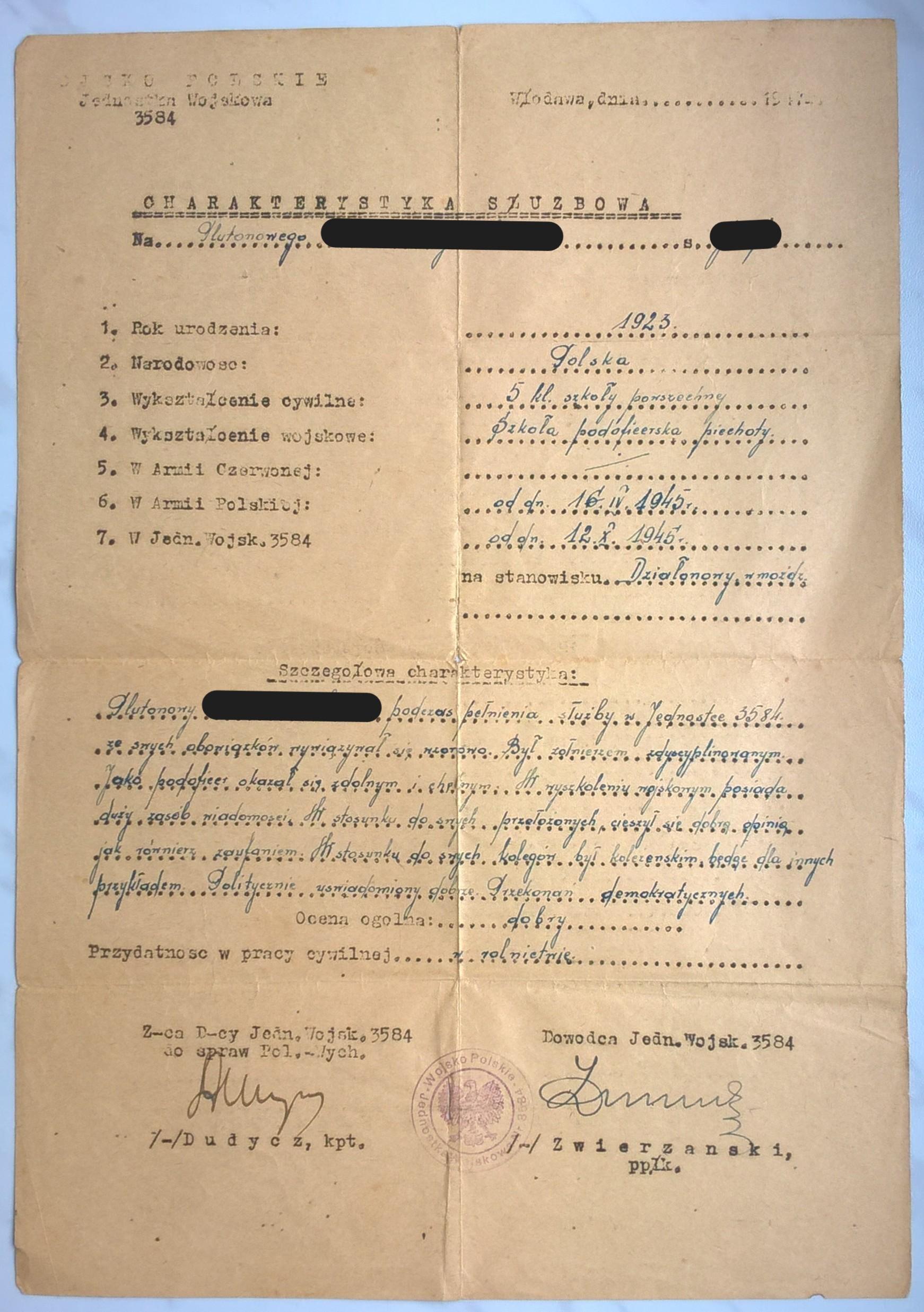 Zestaw dokumentów i zdjęć LWP