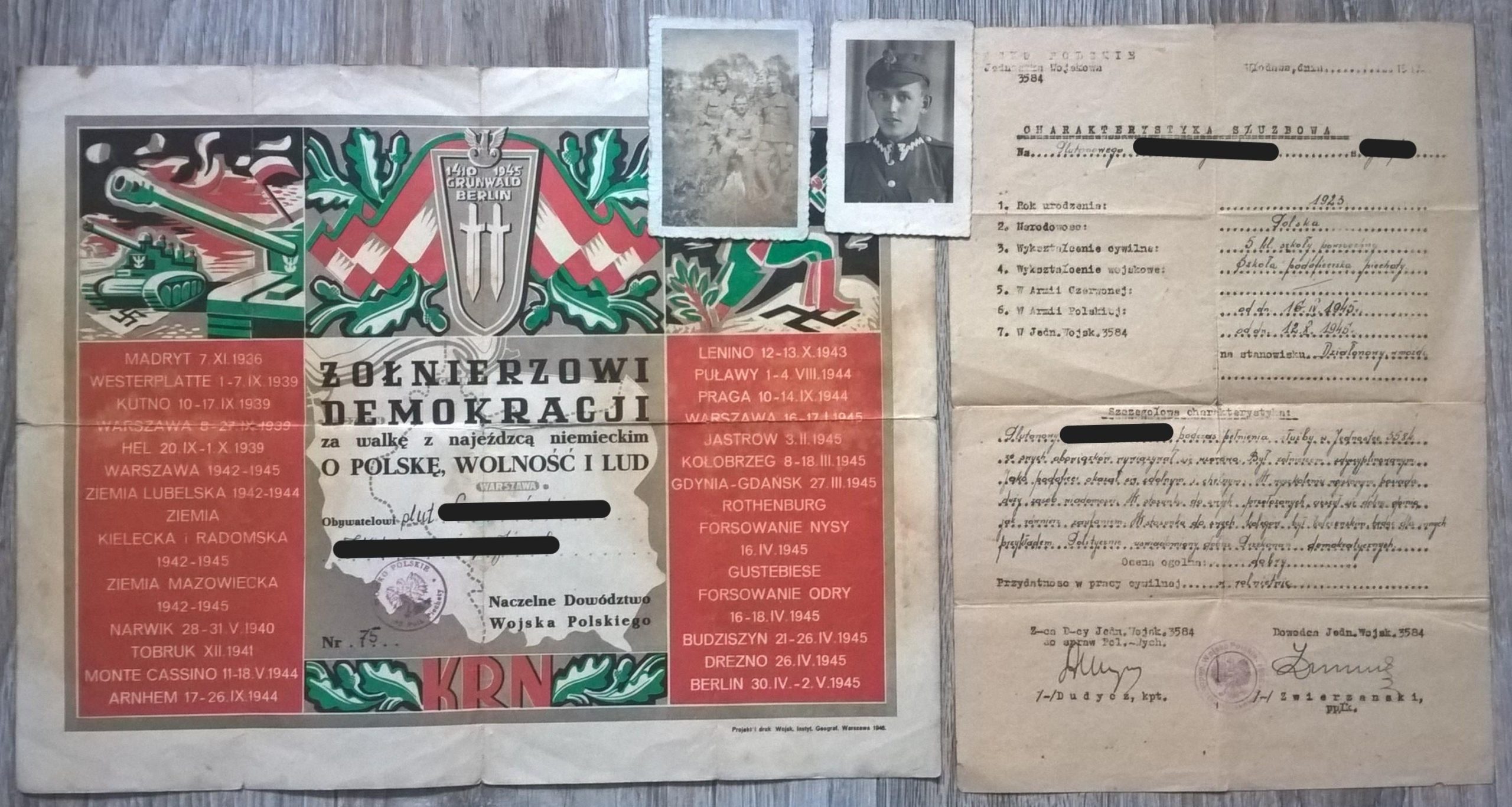 Zestaw dokumentów i zdjęć LWP