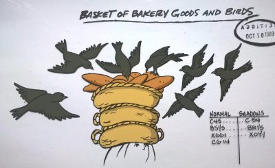 Folia animacyjna „THE BIBLE. Joseph and his brothers ”-BASKET OF BAKERY GOODS AND BIRDS // BIBLIA. Józef i jego bracia–KOSZ Z WYPIEKAMI I PTAKI