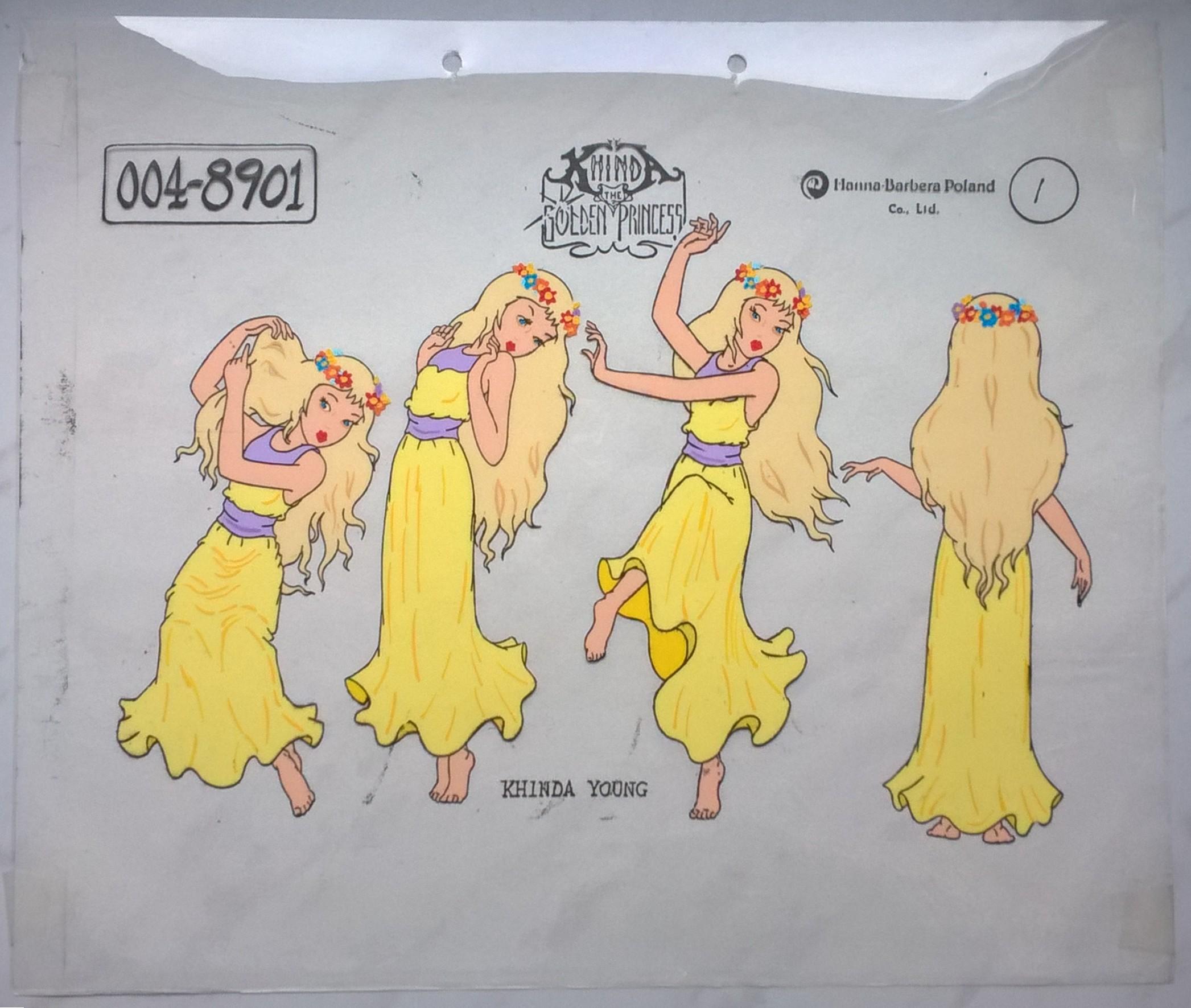 Folia animacyjna z bajki "KHINDA The Golden Princess"-KHINDA YOUNG  – "KHINDA-Złota Księżniczka"-MŁODA KHINDA