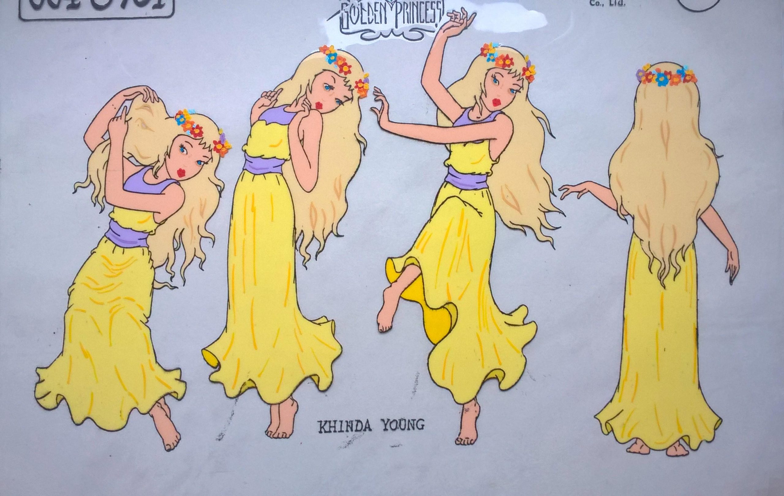 Folia animacyjna z bajki "KHINDA The Golden Princess"-KHINDA YOUNG  – "KHINDA-Złota Księżniczka"-MŁODA KHINDA