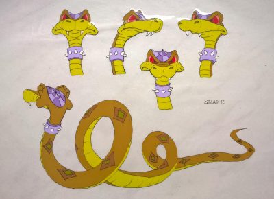 Folia animacyjna z bajki „KHINDA The Golden Princess”-SNAKE – „KHINDA-Złota Księżniczka”-WĄŻ