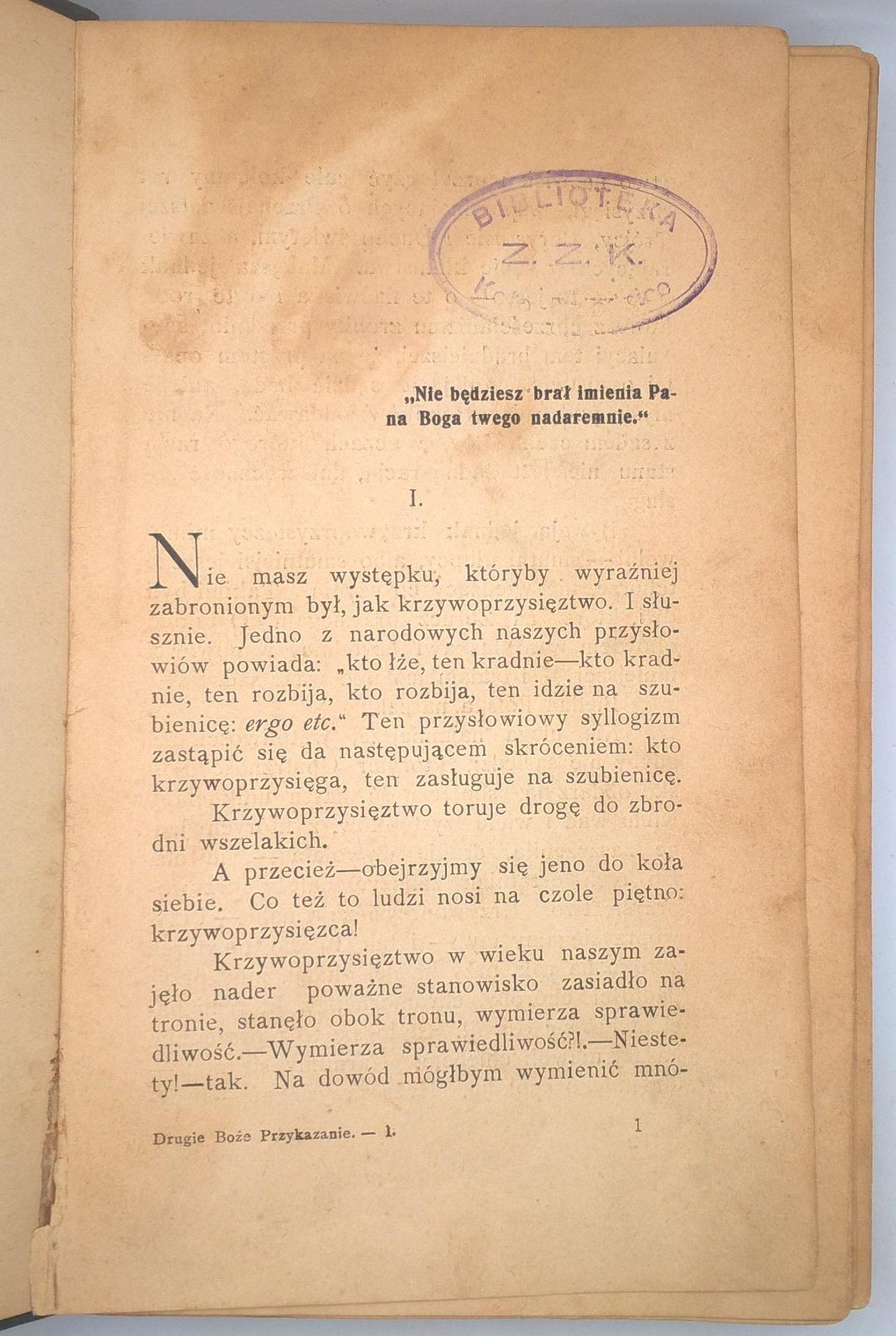 Książka "Drugie Boże Przykazanie" Powieść, T. T. Jeż