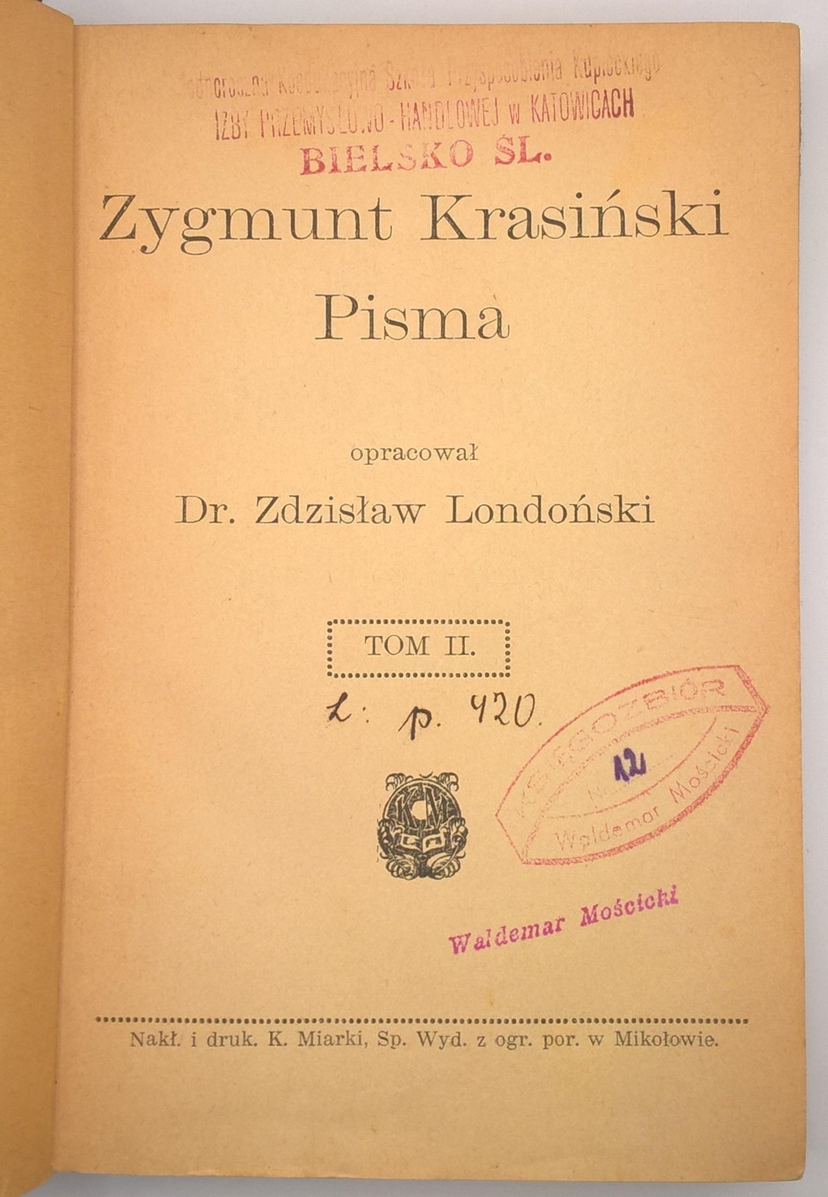 Książka - ZYGMUNT KRASIŃSKI - PISMA "Władysław Herman i dwór jego"