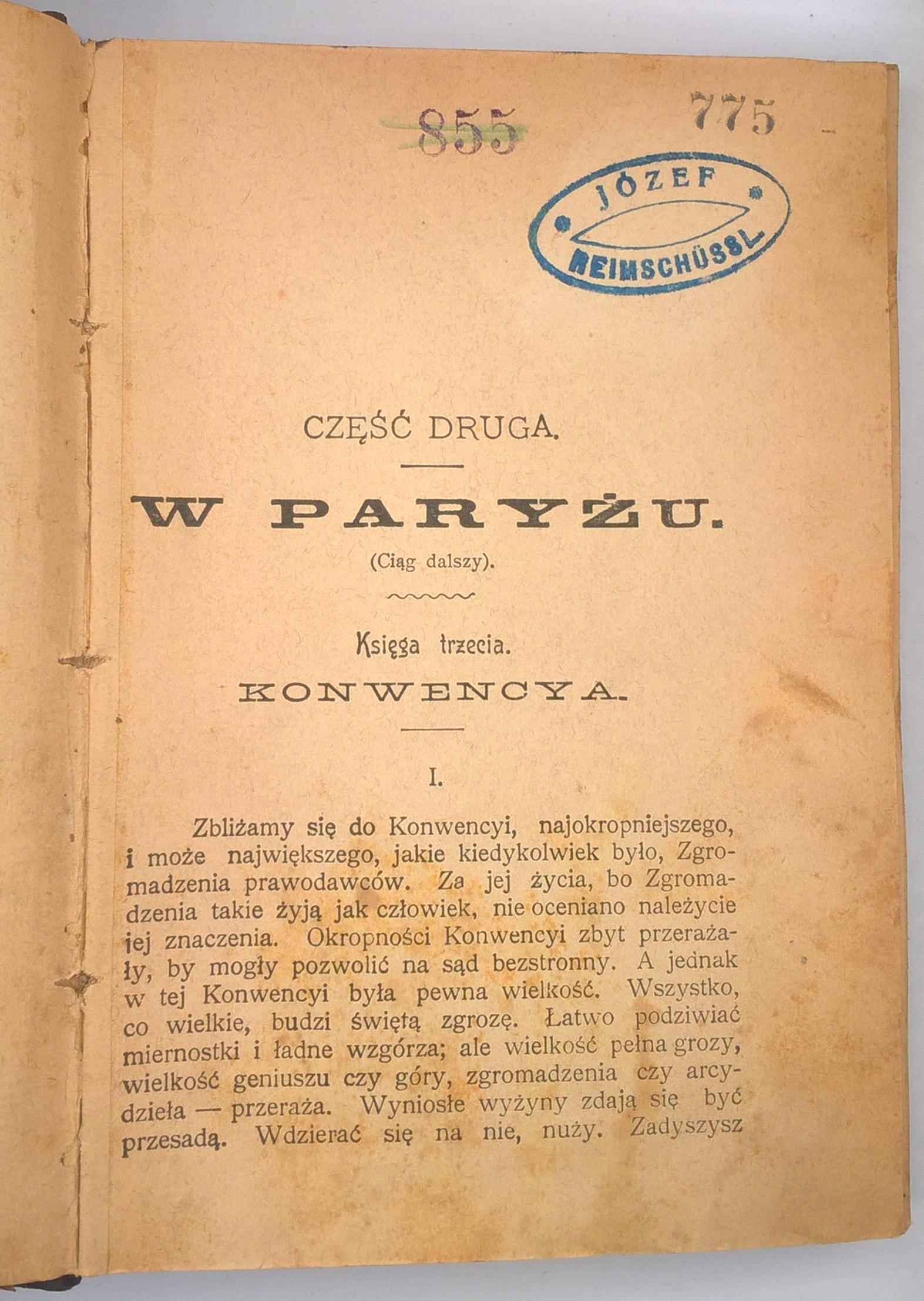 Książka - "Rok dziewięćdziesiąty trzeci - Wojna domowa" Wiktor Hugo