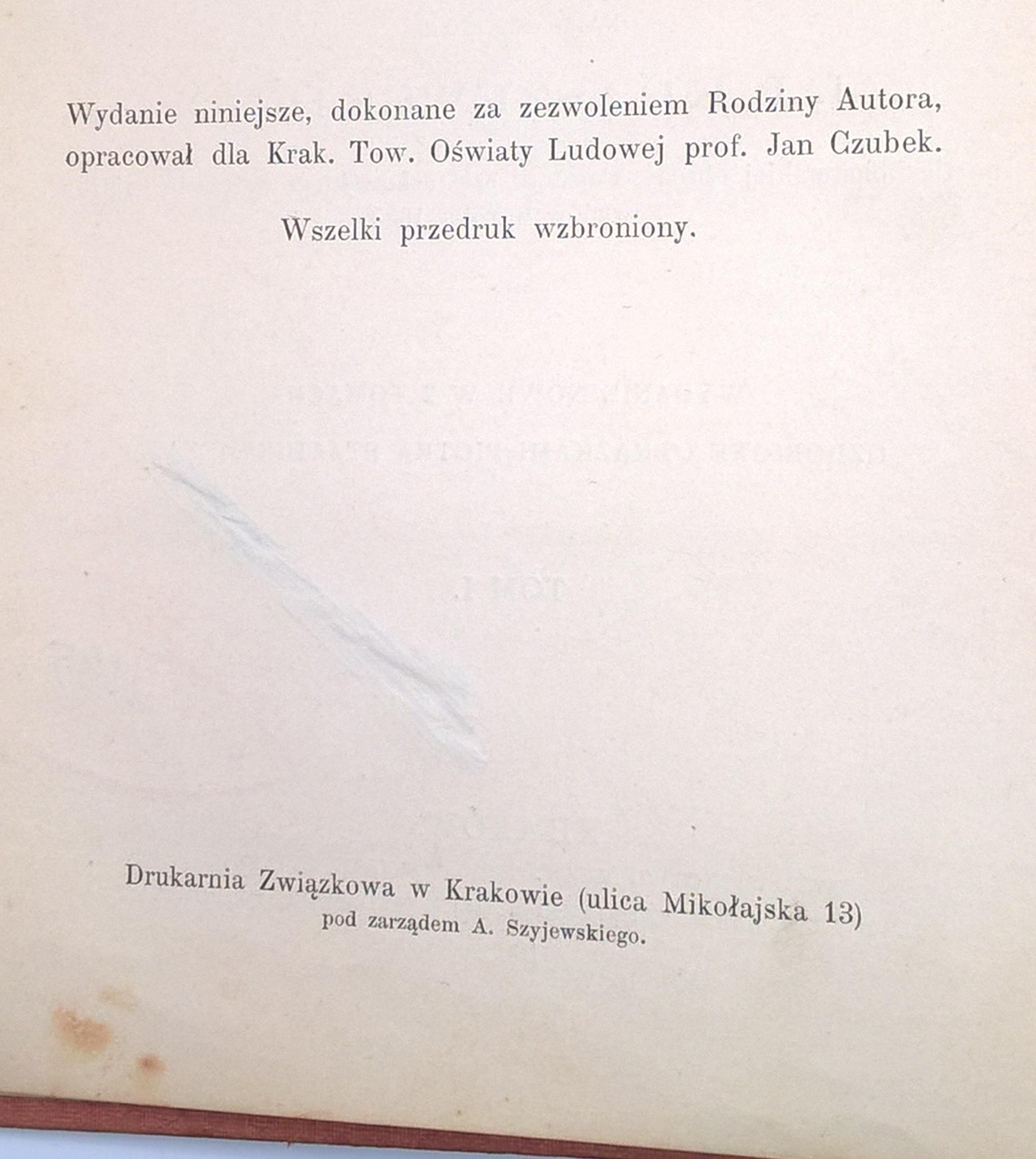 Książka - J. I. Kraszewski "Ksiądz Kordecki - Obrońca Częstochowy", 1908 r.