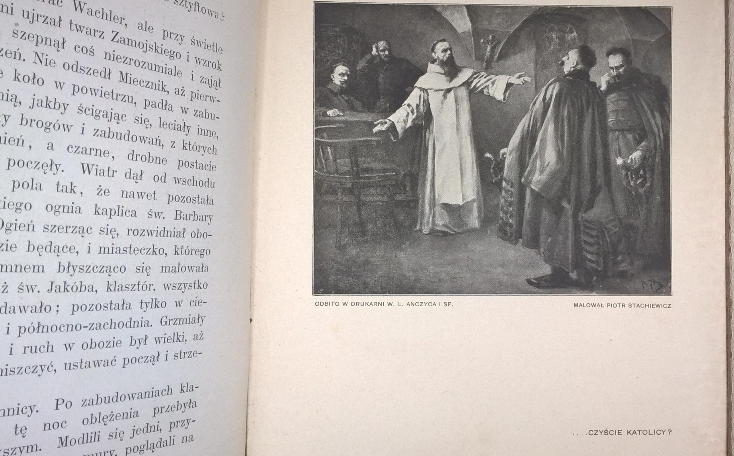 Książka - J. I. Kraszewski "Ksiądz Kordecki - Obrońca Częstochowy", 1908 r.