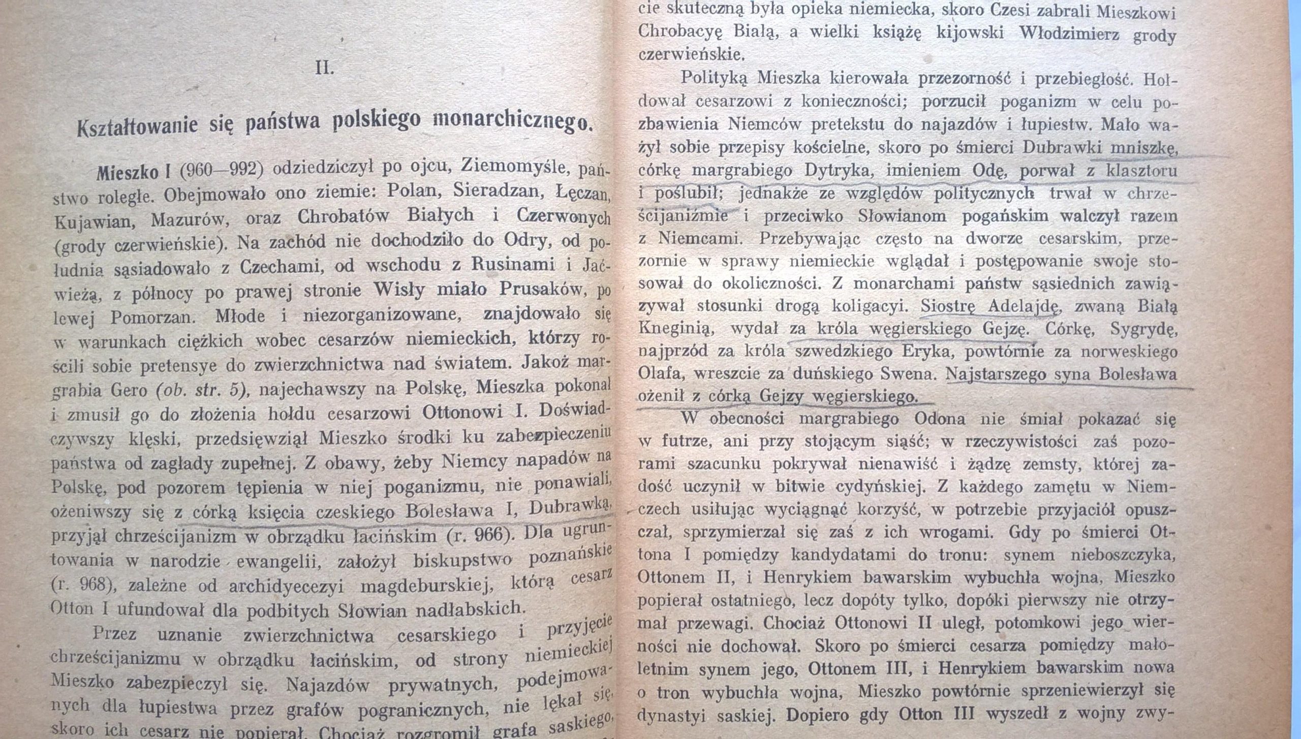 Książka "Dzieje narodu polskiego" Władysław Smoleński, 1919 r.
