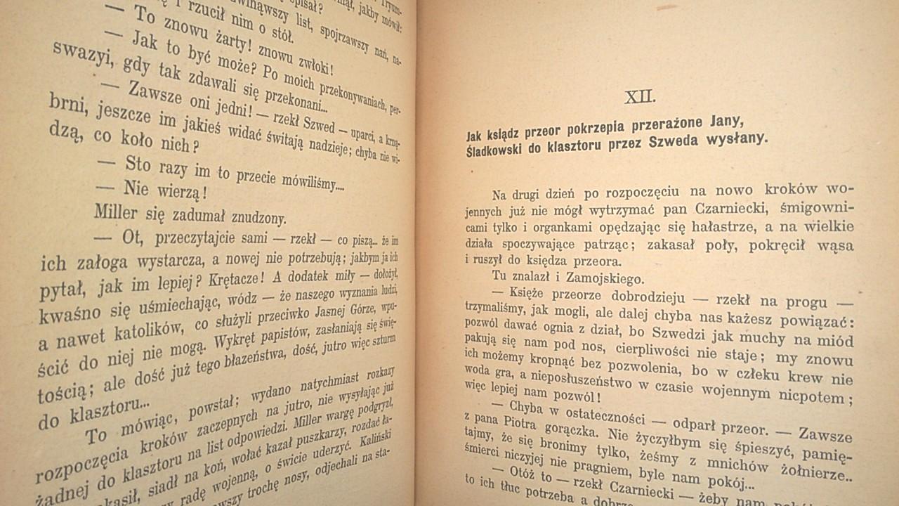 Książka – „Ksiądz Kordecki – Obrońca Częstochowy” J. I. Kraszewski, 1908 r.