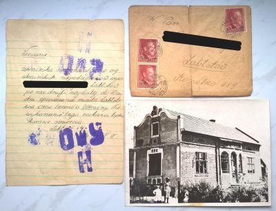 Zestaw oryginalny - dokument OUN-UPA, koperta, zdjęcie - 1944 r. - Kresy Wschodnie