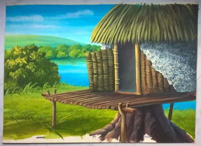 Tło animacyjne z bajki Hanna-Barbera - SFR Bielsko-Biała