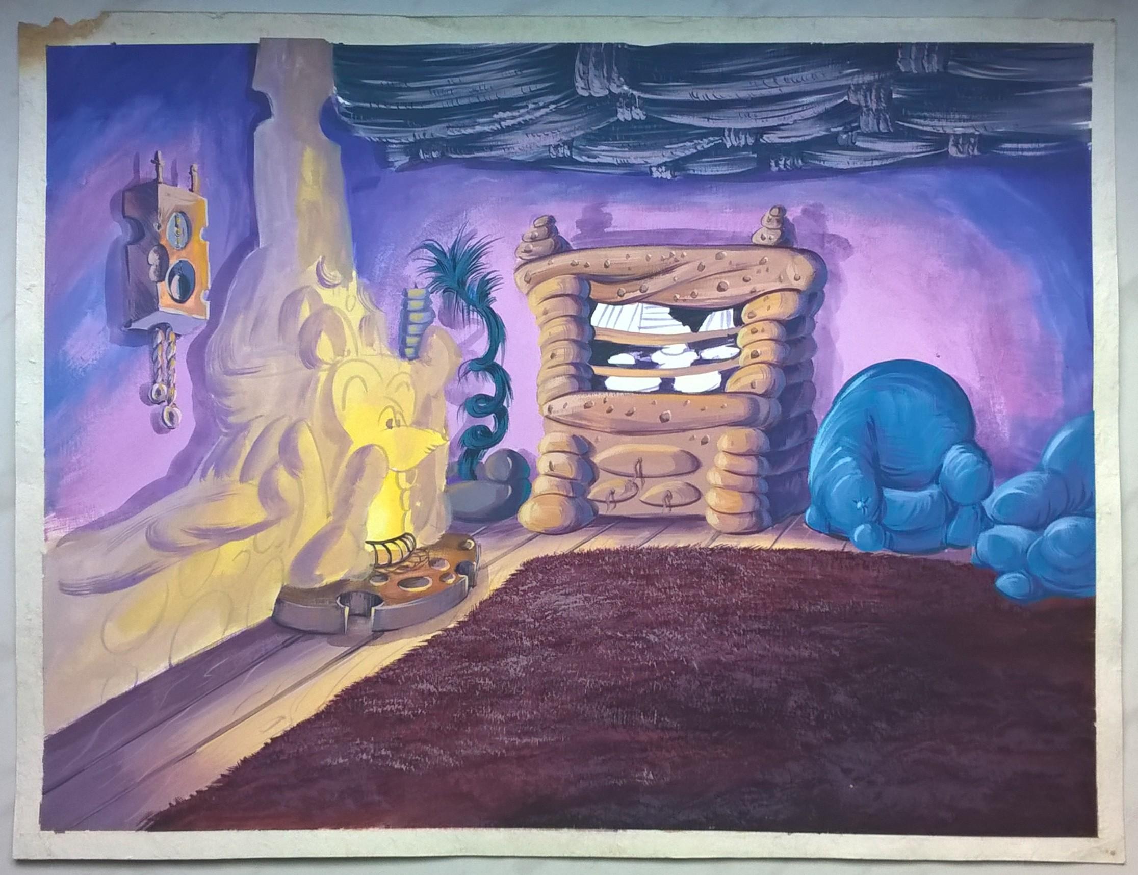 Tło animacyjne z bajki Hanna-Barbera – Studio Filmów Rysunkowych, Bielsko-Biała