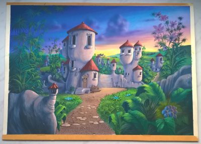 Tło animacyjne z bajki Hanna-Barbera – Studio Filmów Rysunkowych