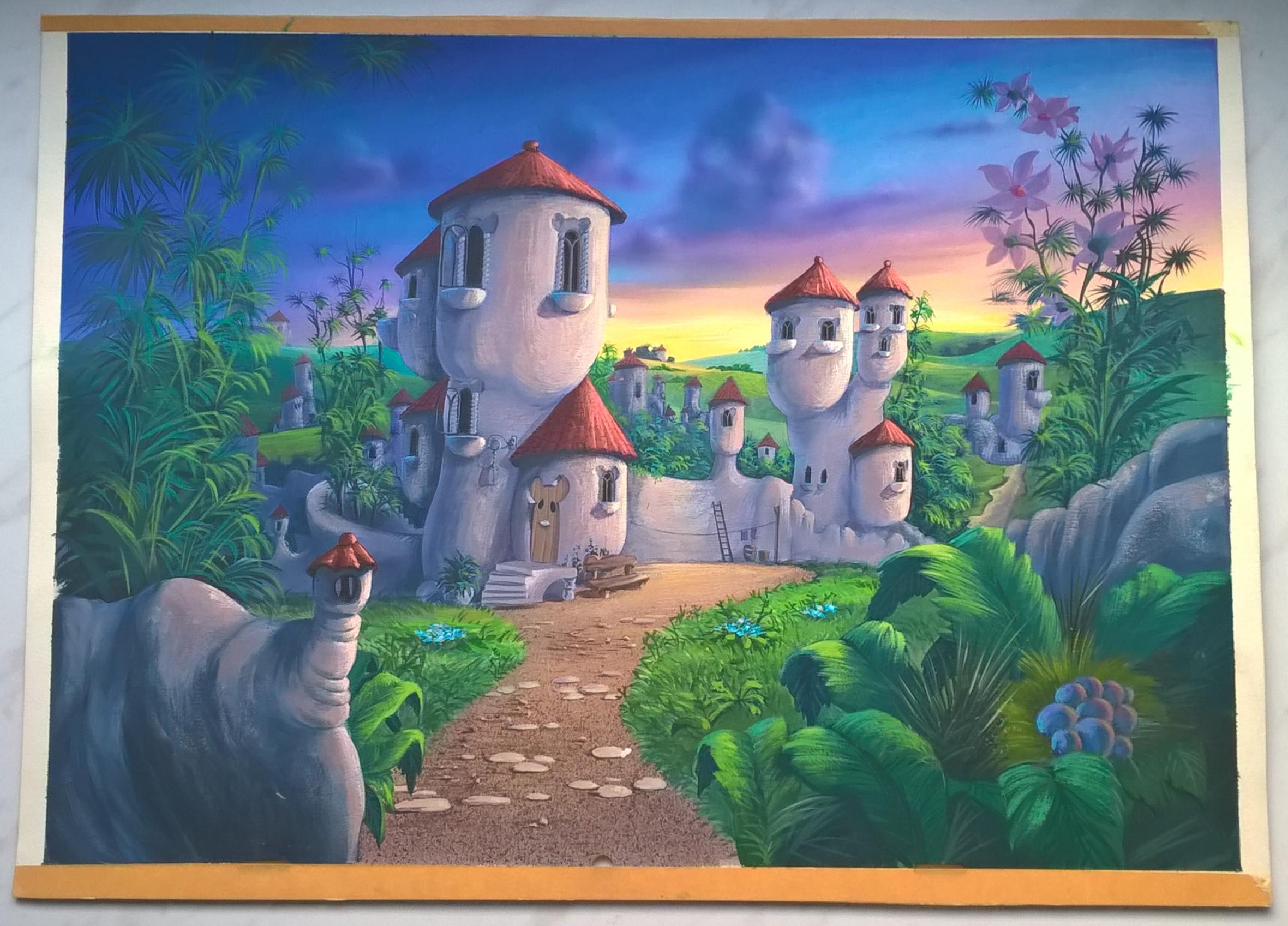 Tło animacyjne z bajki Hanna-Barbera – Studio Filmów Rysunkowych