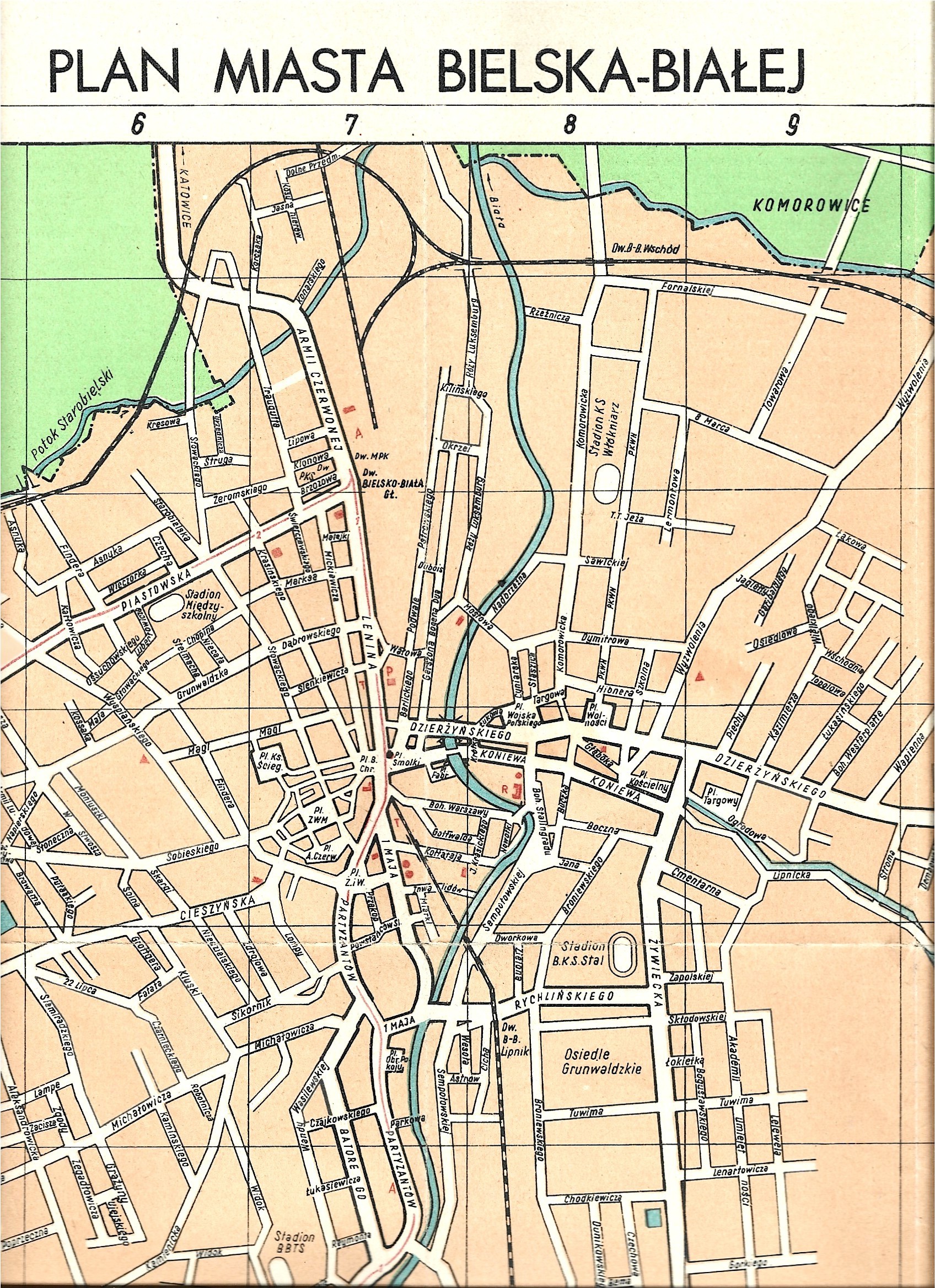 Plan miasta Bielska-Białej, 1967 r.