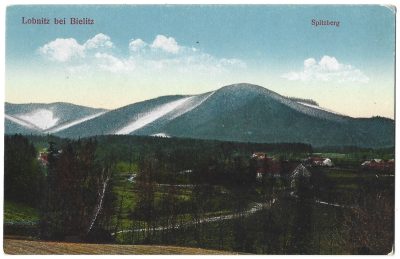 Pocztówka - Lobnitz bei Bielitz. Spitzberg - Wapienica koło Bielska. Palenica, 1916/17