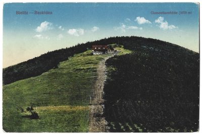 Pocztówka - Bielitz-Beskiden. Clementinenhutte (1075 m)  -  Bielsko-Beskidy. Schronisko Klementynki, 1917 r.