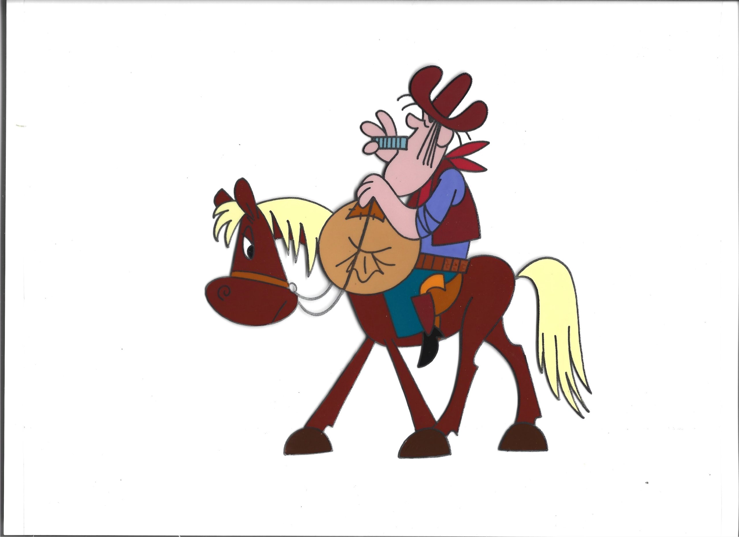 Folia animacyjna z bajki “Bolek i Lolek na Dzikim Zachodzie” – KOWBOJ NA KONIU