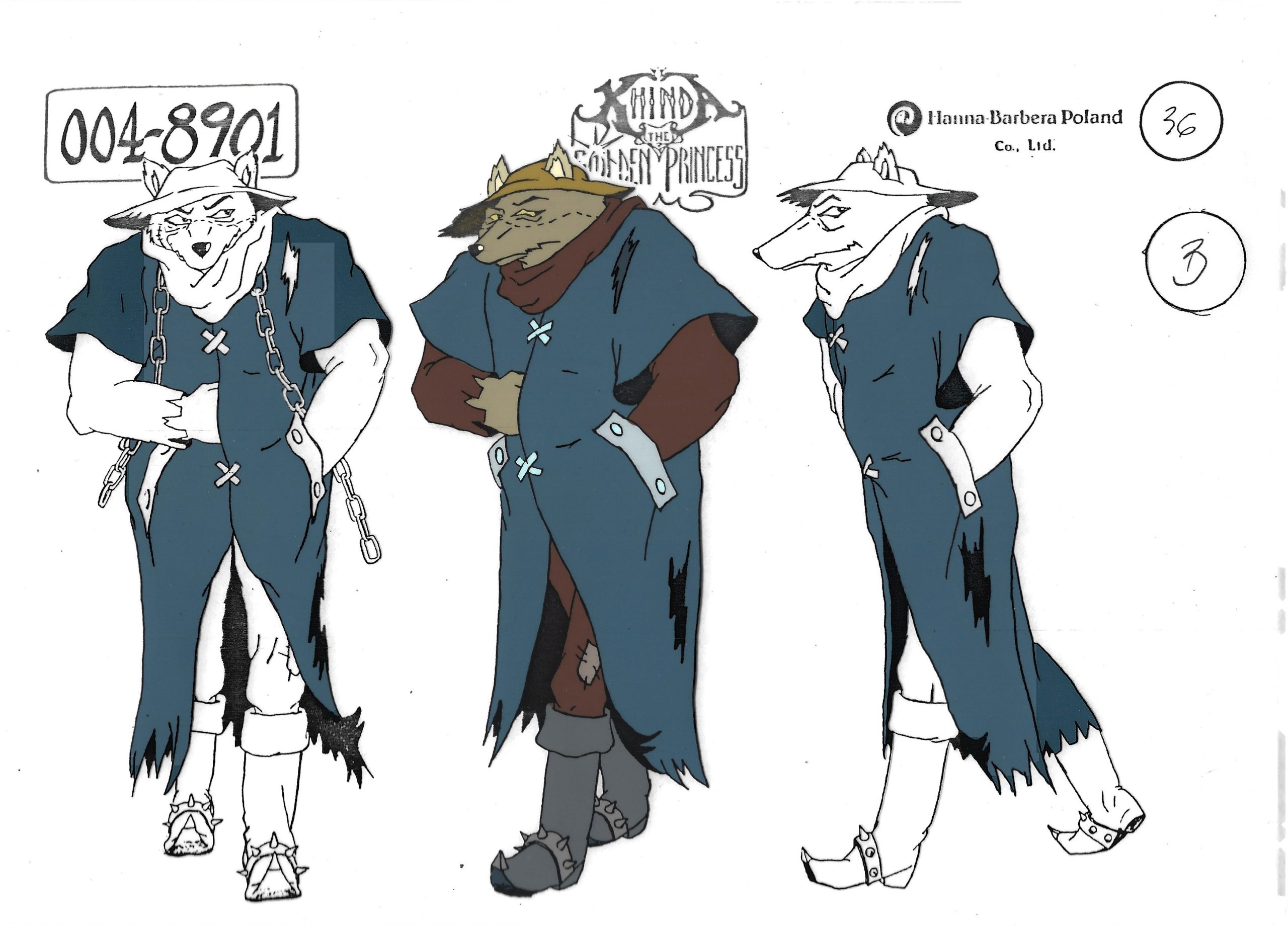 Folia animacyjna z bajki „KHINDA The Golden Princess” WOLF BAR – „KHINDA-Złota Księżniczka” – WILK