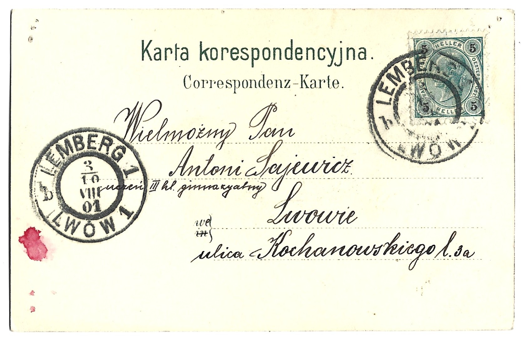 Pocztówka - Pozdrowienie z Kołomyi. Rynek, 1901 r. - Kresy wschodnie