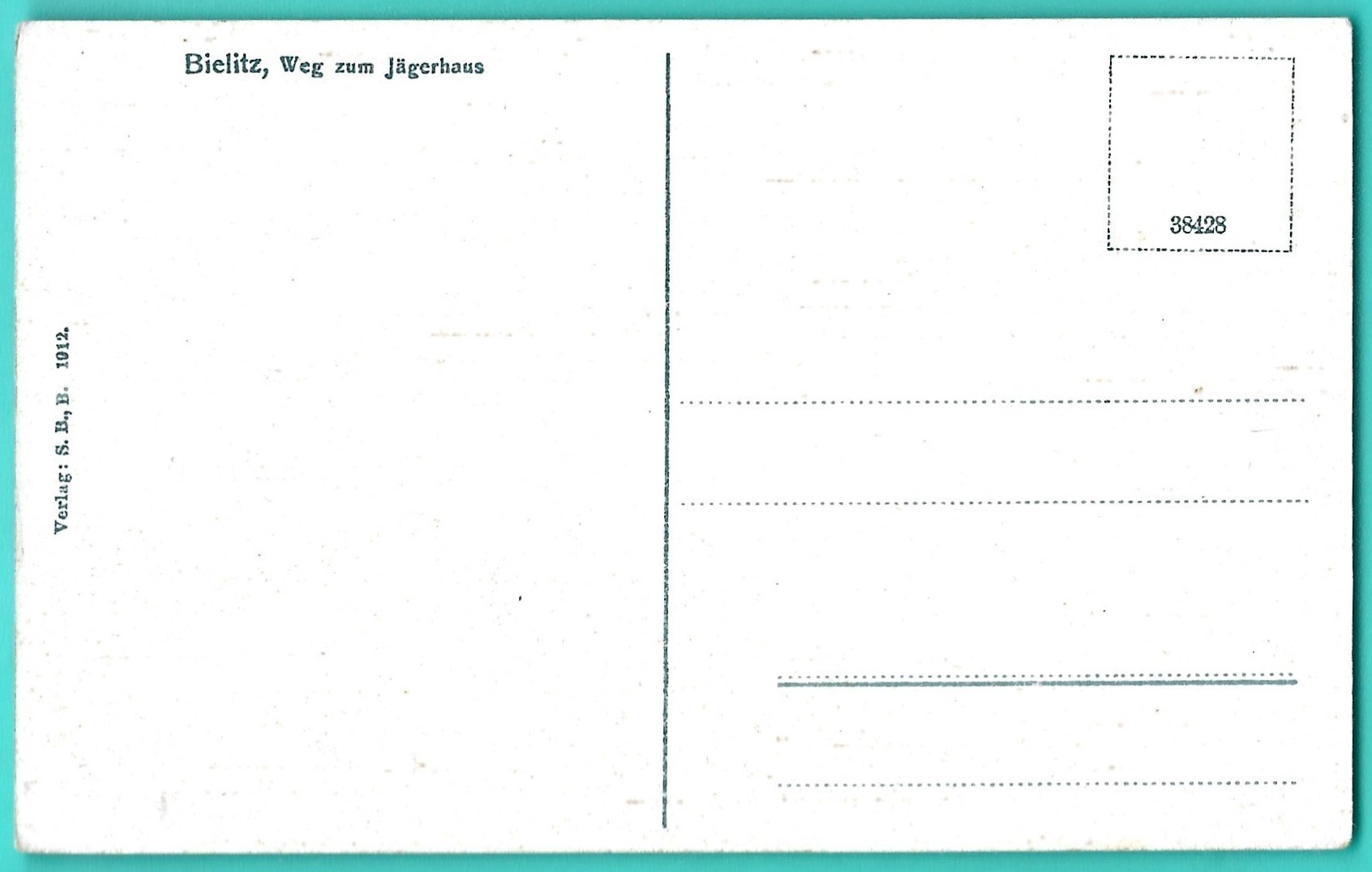Pocztówka - Bielitz, Weg zum Jager haus  -  Bielsko, droga do leśniczówki, 1912 r.