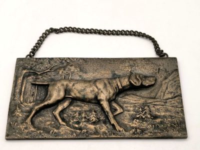 Plakieta z brązu – pies myśliwski