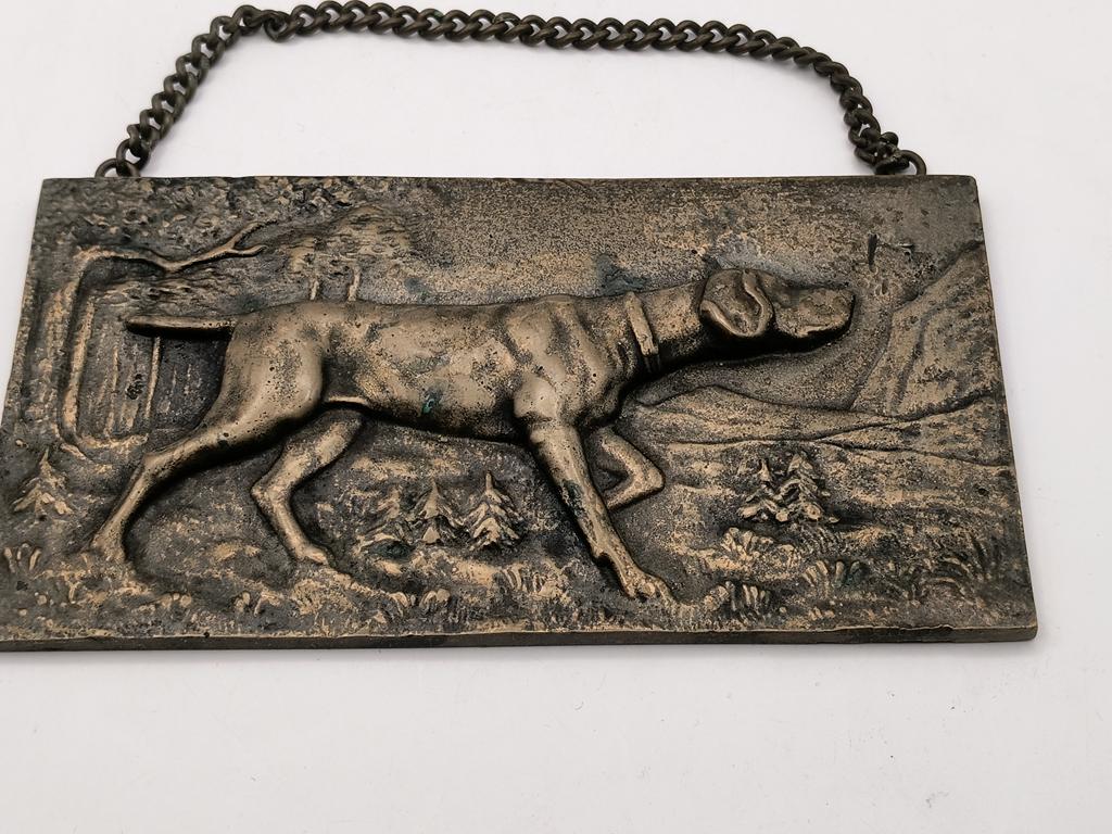 Plakieta z brązu – pies myśliwski