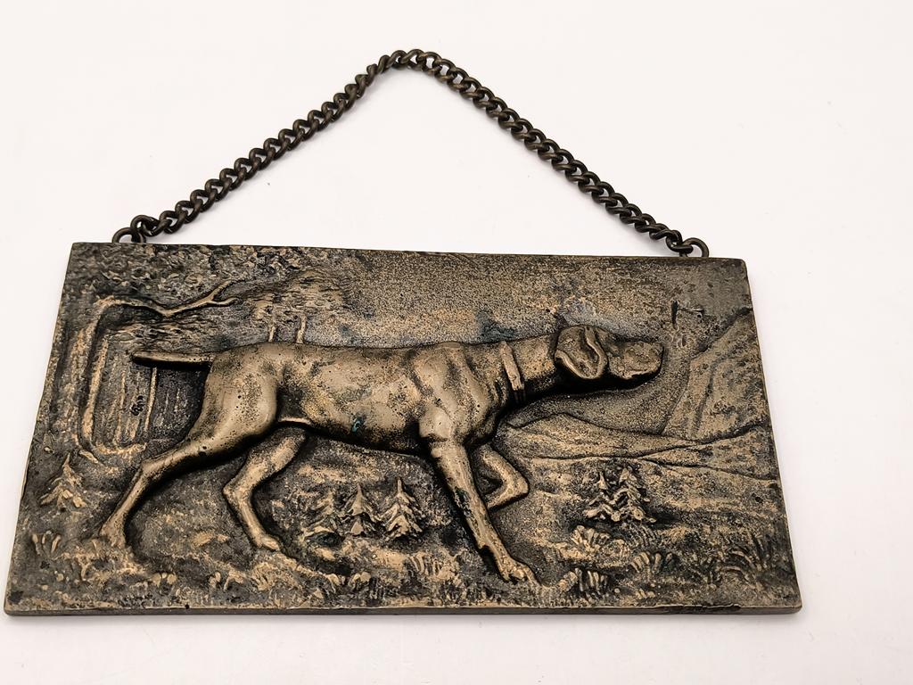 Plakieta z brązu – pies myśliwski