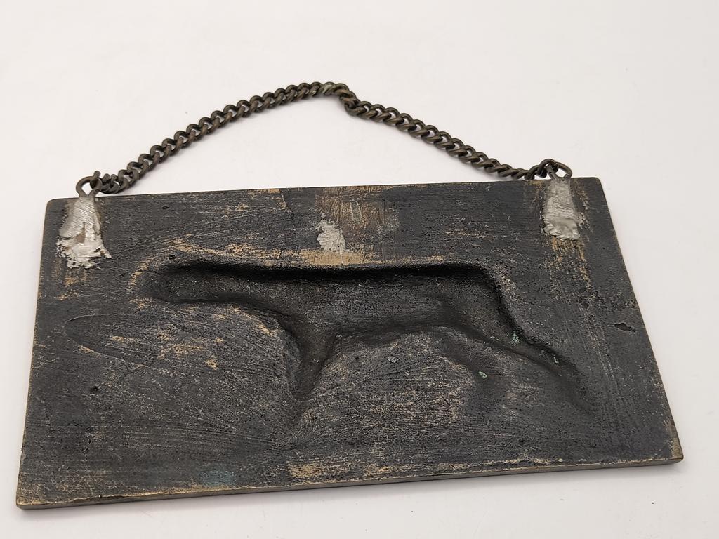 Plakieta z brązu – pies myśliwski