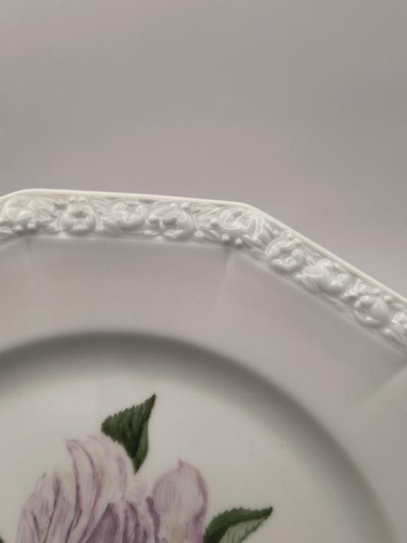 Talerz porcelanowy, róża La France - Rosenthal