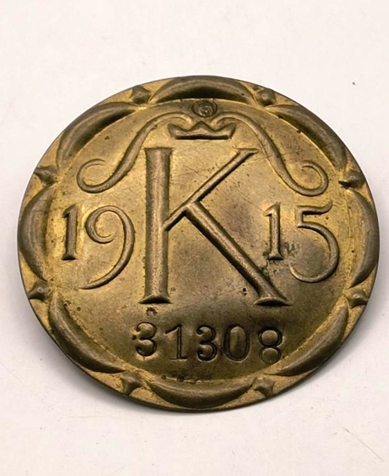 Oryginalna odznaka - przepustka TWIERDZA KRAKÓW, 1915 r.