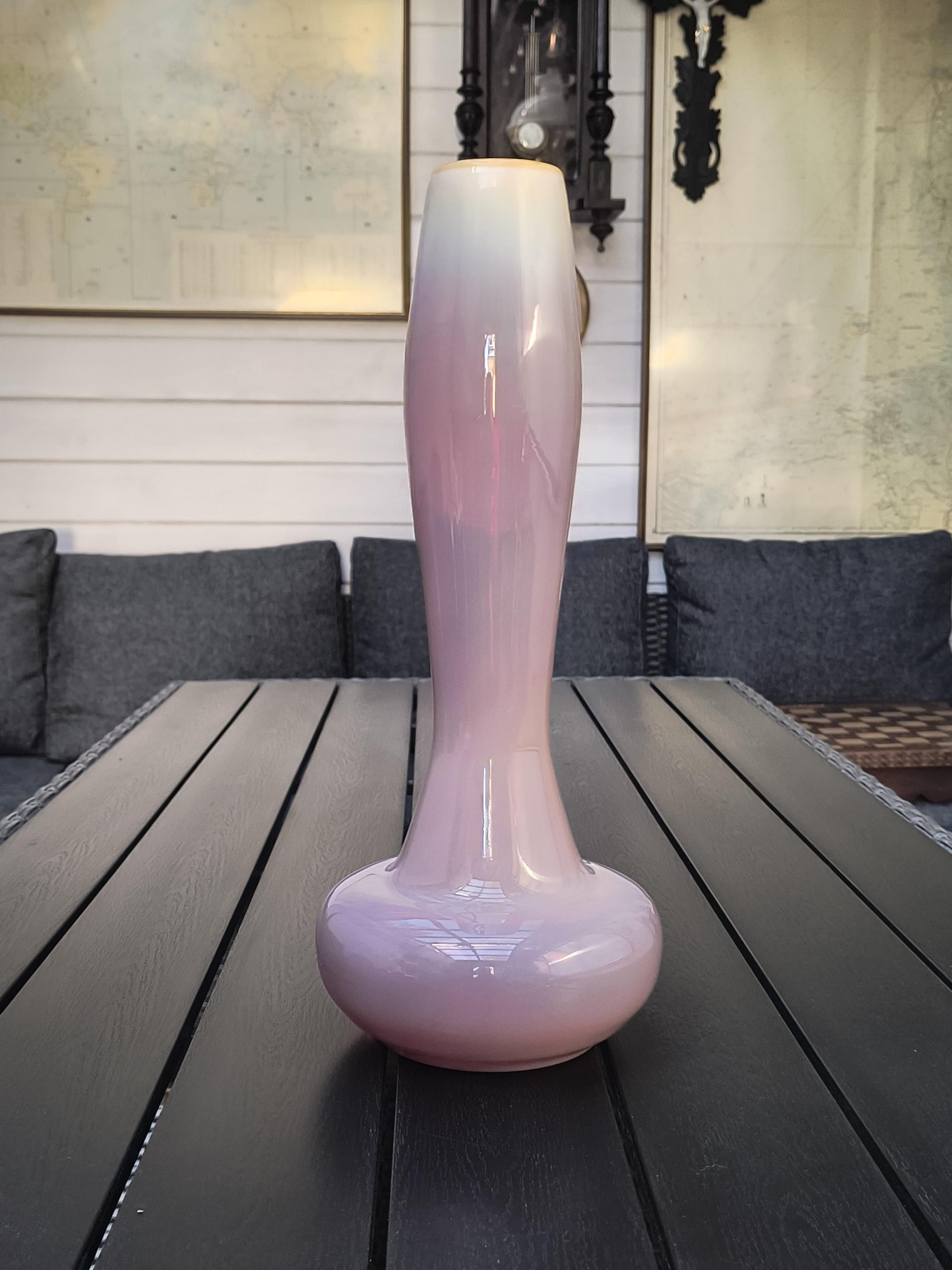 Wazon szklany różowy HERKULES - Huta Szkła SUDETY